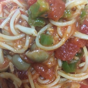 トマト風の簡単でパスタ